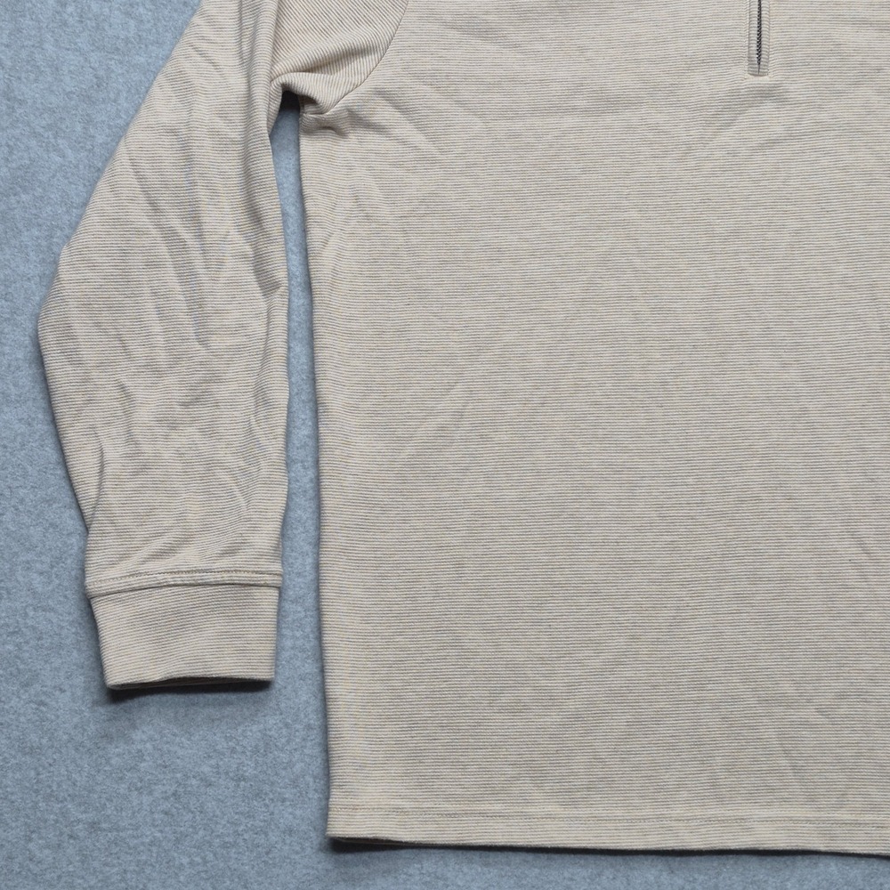 Vineyard Vines Sweatshirt Mens L Tan Beige 1/4 Zip Pullover  Textured - Picture 13 of 16